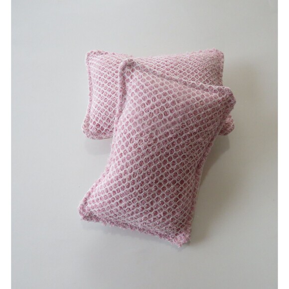 Reusable Sponge Pink Floral Dish Scrubby Set of 2 - Picture 3 of 4